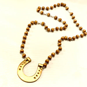 Beaded Horseshoe Necklace