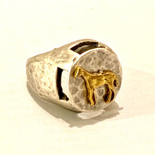 Hammered Zamak Horse Ring