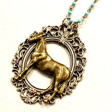 Horse in Frame Beaded Necklace