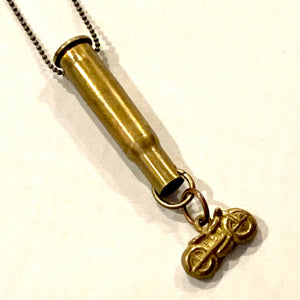 Bullet Case with Vintage Motorcycle Charm