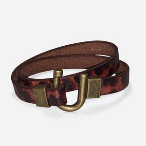 Leather Horseshoe Wrap Bracelet